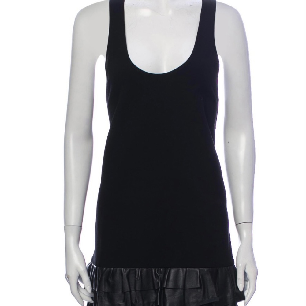 Theory Leather Detail Dress